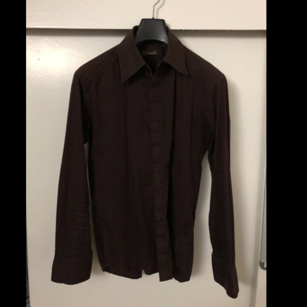7 Diamonds button down, stretch material, L